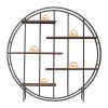 Vintage Industrial 5-Tier Round Metal Plant Stand and Bookcase Storage Rack