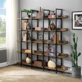 5 Tier Vintage Industrial Style Shelf with Metal Frame